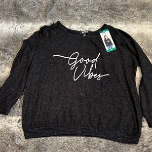 Buffalo soft Black 'Good Vibes' Sweater